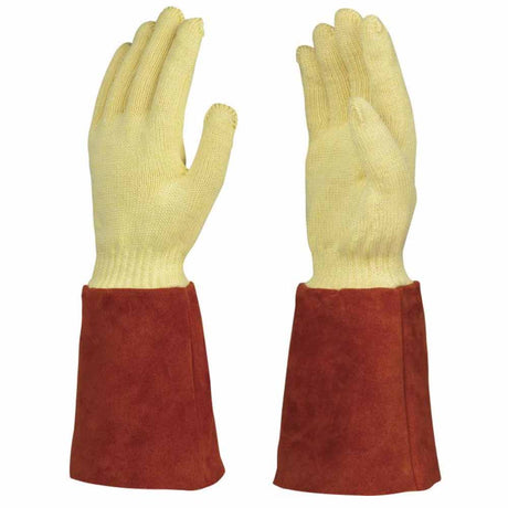 Delta Plus KCA15 Heat Resistant Cut D Gloves Para-Aramid Leather Cuff