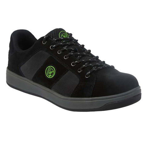 Apache Black Suede Cupsole Safety Trainer Steel Toe S1P SRA