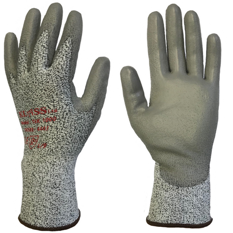 Klass TEK1000 Cut Resistant Gloves Level D Tsunooga PU Palm Work Gloves