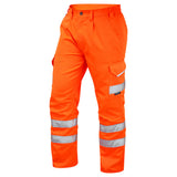 Leo Workwear Hi Vis Cargo Trousers Orange ISO 20471