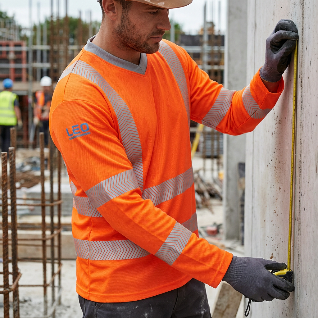 Leo Workwear Hi Vis Long Sleeve T-Shirt Class 3 Orange or Yellow