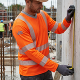 Leo Workwear Hi Vis Long Sleeve T-Shirt Class 3 Orange or Yellow