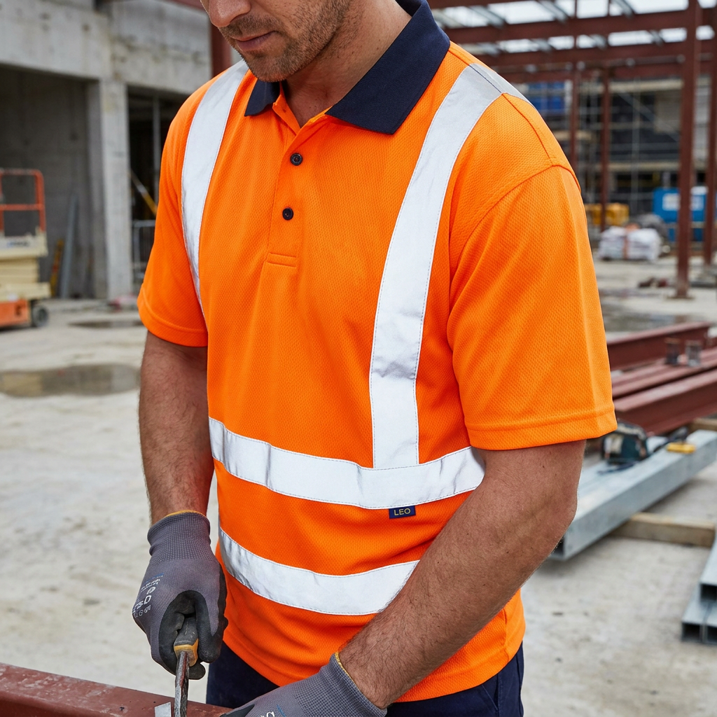 Leo Workwear Hi Vis Polo Shirt ISO 20471 Class 2