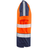 Leo Forda Hi-Vis T-Shirt EcoViz Class 1 Orange or Yellow Navy