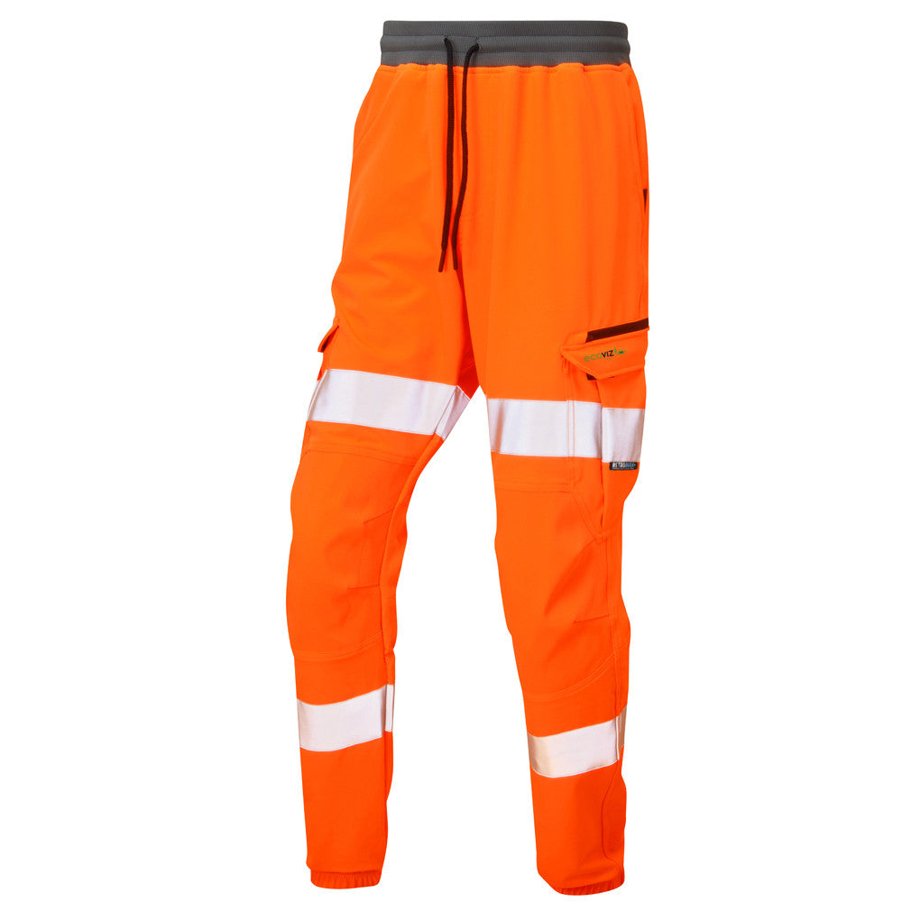 Leo Hawkridge Hi-Vis 4X Stretch Trousers EcoViz Railway Orange