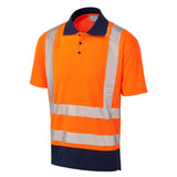 Leo Mortehoe Hi Vis Polo Shirt Yellow Navy or Orange Navy Railway