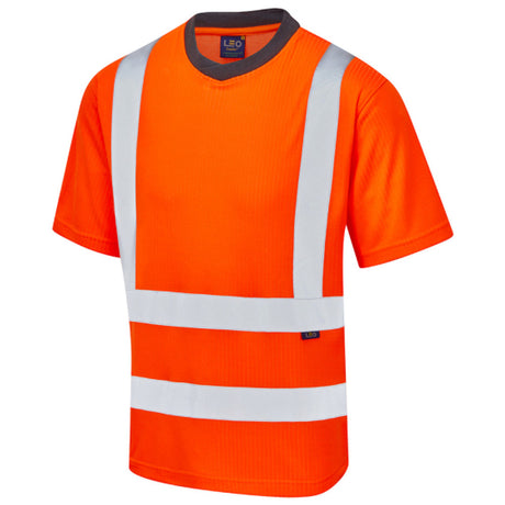 Leo Workwear Newport Hi-Vis T-Shirt Orange or Yellow Class 2