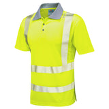 Leo Workwear Hi-Vis Polo Shirt ISO 20471 Class 2 Orange Rail or Yellow