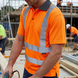Leo Workwear Hi Vis Polo Shirt Orange or Yellow Class 2