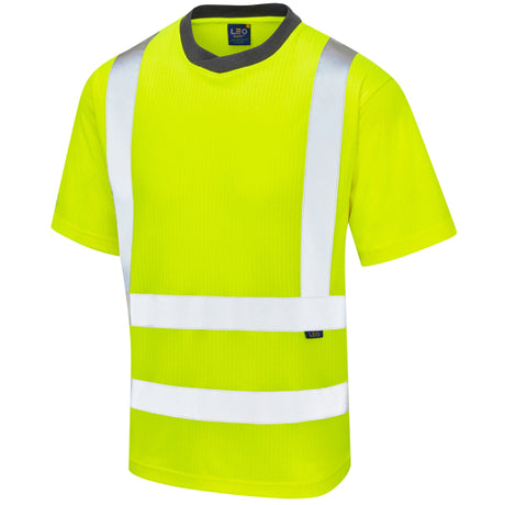 Leo Workwear Newport Hi-Vis T-Shirt Orange or Yellow Class 2