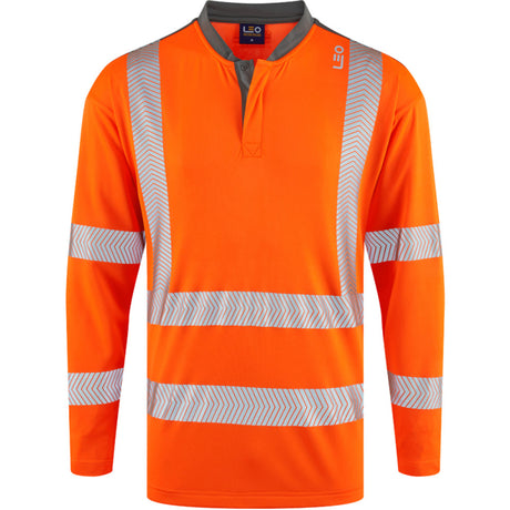 Leo Watermouth Hi-Vis COOLMAX Base Layer Long Sleeve T-Shirt ISO 20471