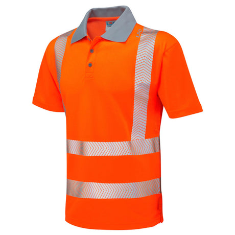 Leo Workwear Hi-Vis Polo Shirt ISO 20471 Class 2 Orange Rail or Yellow