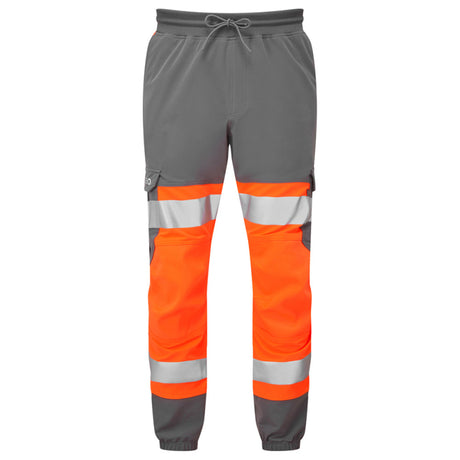 Leo Workwear Hawkridge Hi Vis Stretch Trousers Orange