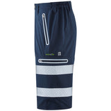 Leo Workwear Hi Vis Performance Shorts Navy EcoViz