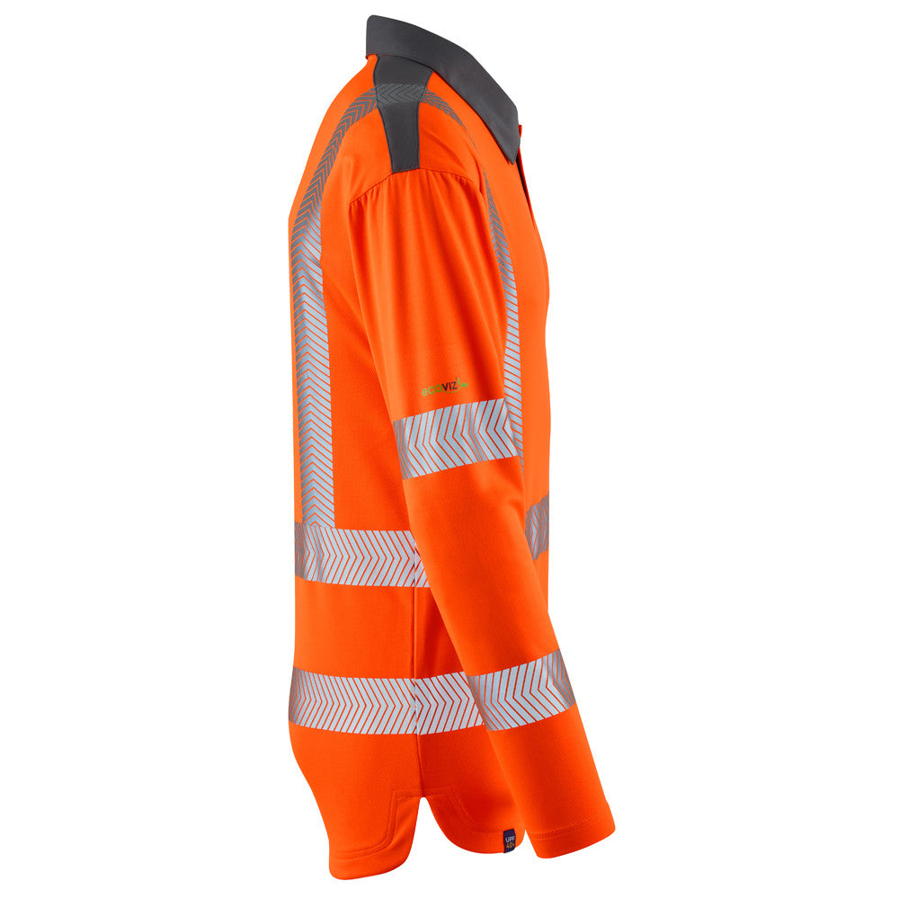 Leo Workwear Hi Vis Polo Shirt Class 3 COOLMAX Orange
