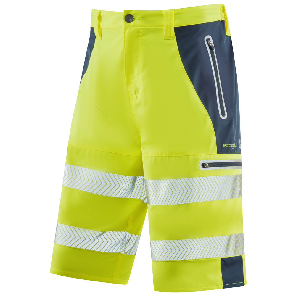Leo Workwear Hi Vis Shorts ISO 20471 Class 1 Yellow