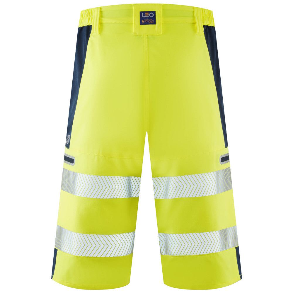 Leo Workwear Hi Vis Shorts ISO 20471 Class 1 Yellow