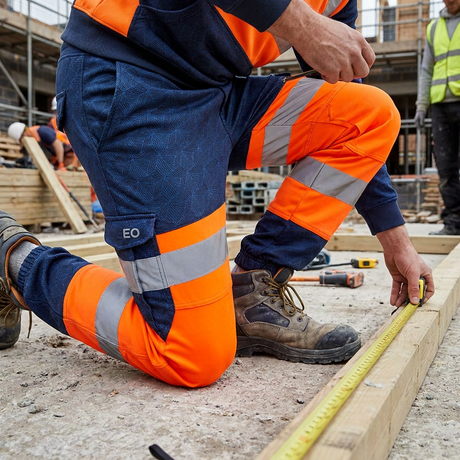 Leo Workwear Hi Vis Stretch Trousers Class 1 EcoViz