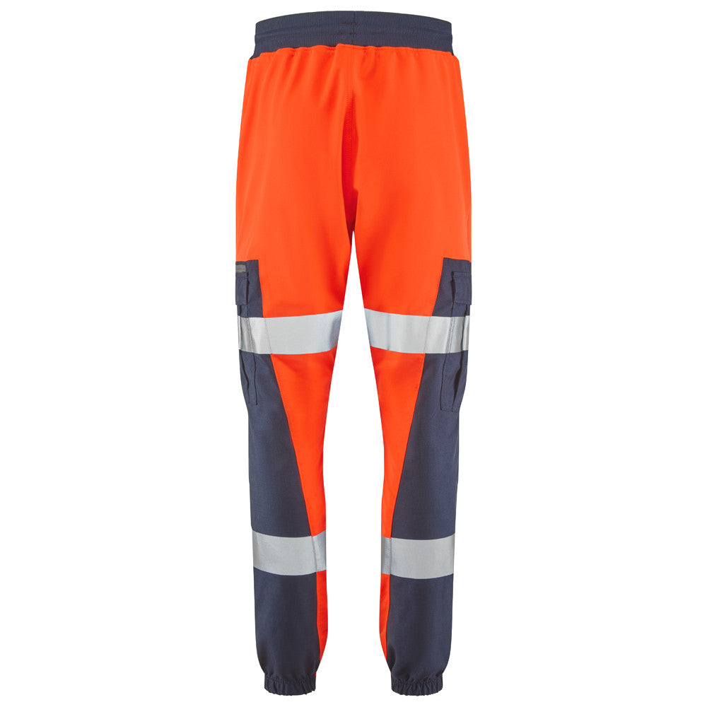 Leo Workwear Hi Vis Stretch Trousers ISO 20471 Orange