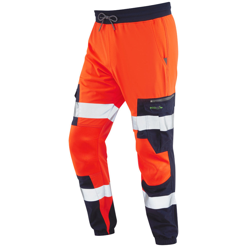 Leo Workwear Hi Vis Stretch Trousers ISO 20471 Orange