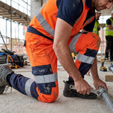 Leo Workwear Hi Vis Stretch Trousers ISO 20471 Orange