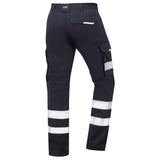 Leo Workwear Ilfracombe Cargo Trousers Navy Hi Vis