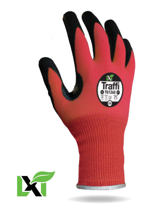 Traffi TG1240 Nitrile Work Gloves Cut Level A LXT