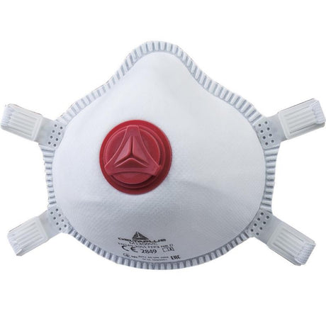 DeltaPlus FFP3 Valved Moulded Dolomite Mask Ultra Soft Seal x 5