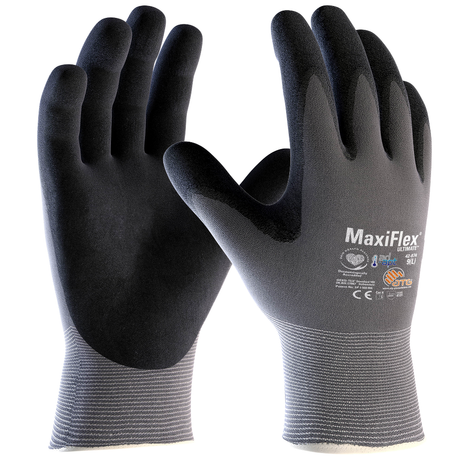 ATG MaxiFlex Ultimate Nitrile Palm Coated Work Gloves Touchscreen Compatible