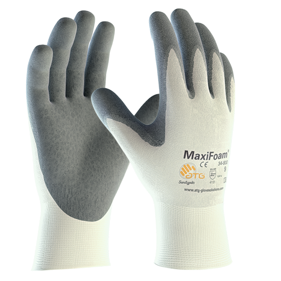 ATG MaxiFoam 34-600 Foam Nitrile Work Gloves Ultra Lightweight Precision Handling