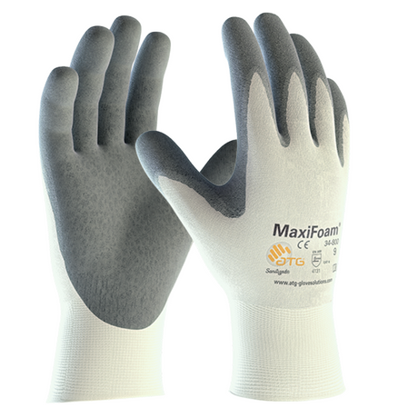 ATG MaxiFoam 34-600 Foam Nitrile Work Gloves Ultra Lightweight Precision Handling