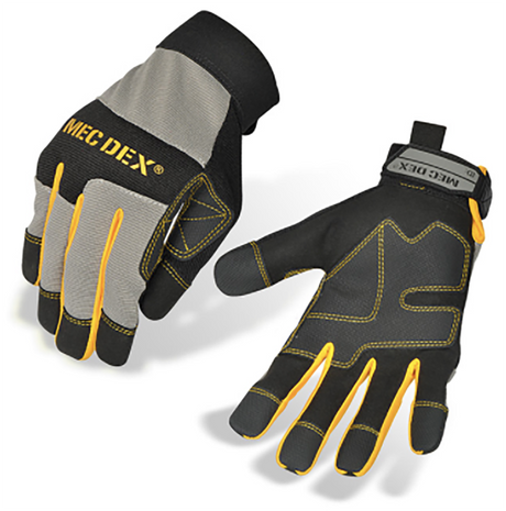 MecDex Work Passion Impact Mechanics Gloves Synthetic Leather Multi-Purpose