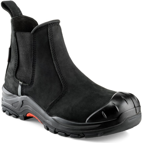 Buckler Nubuckz Black Leather Metal Free Safety Dealer Boot