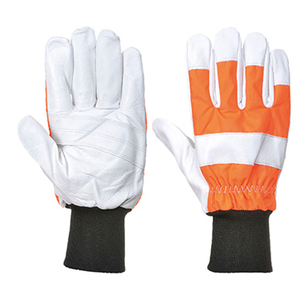Portwest Oak Chainsaw Gloves Class 0 Buffalo Leather