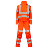 Leo Workwear Honeychurch Womens Hi Vis Coverall Orange Railway 2-Part