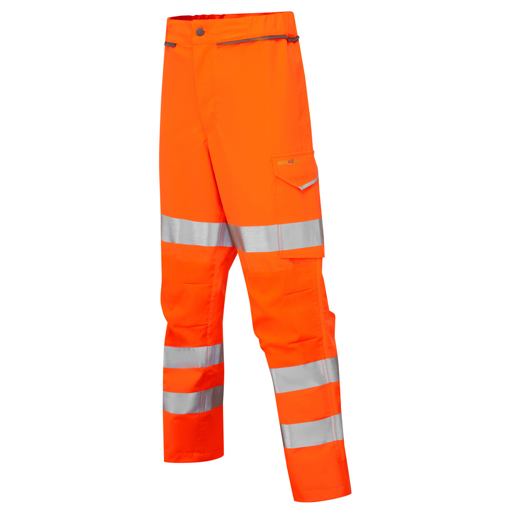 Leo Workwear Honeychurch Womens Hi Vis Coverall Orange Railway 2-Part