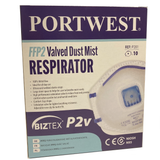 Portwest P201 FFP2 Valved Respirator Cup Shaped N95 Face Mask x10