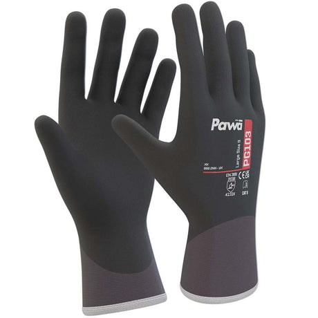 Pawa PG103 Nitrile Work Gloves Breathable Anti-Fatigue Full Hand Protection