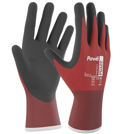 Pawa PG122 Dexterous Work Gloves Latex Grip Anti-Fatigue