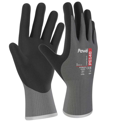 Pawa PG140 Multi-Purpose Latex Grip Work Gloves EN 388 Protection