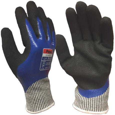 Pawa PG510 Cut Level D Work Gloves Oil Repellent Nitrile