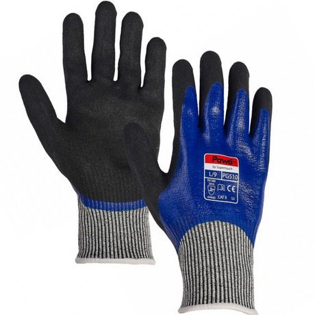 Pawa PG510 Cut Level D Work Gloves Oil Repellent Nitrile