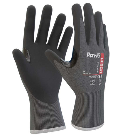 Pawa PG530 Cut Level D Work Gloves Nitrile Foam Palm Anti-Cut