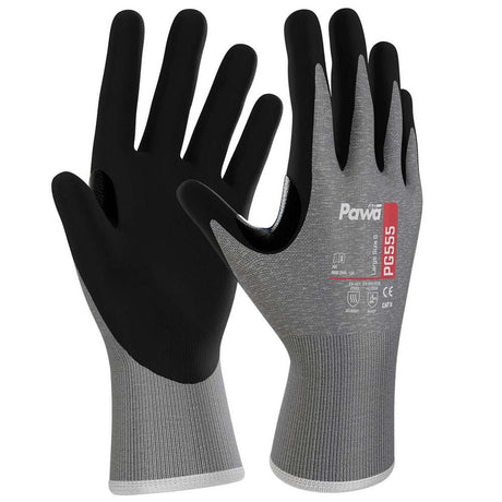 Pawa PG555 Cut Resistant Gloves Level F Touchscreen Sandy Nitrile