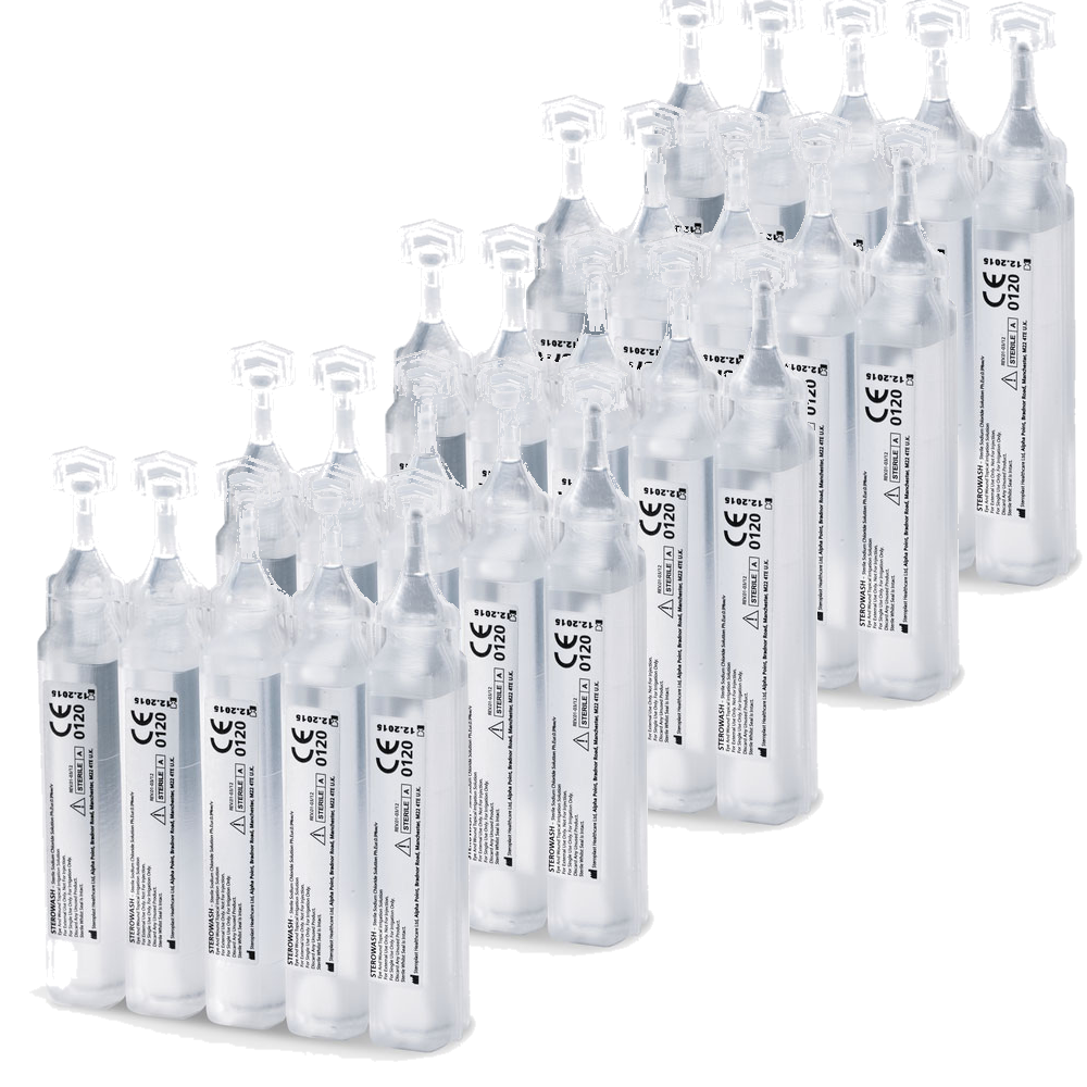 20ml Sterile Eye Wash Pods Box of 25 Emergency Saline Solution