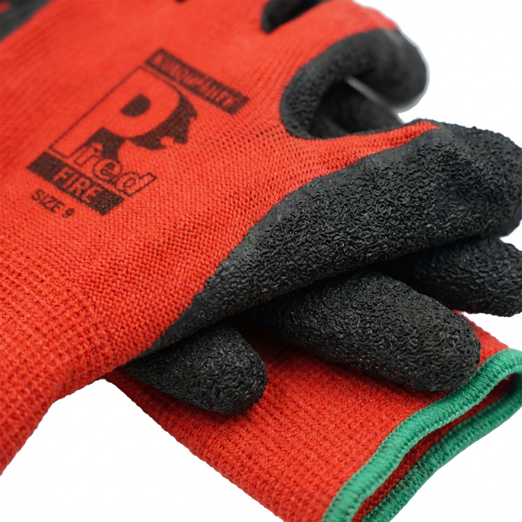 Predator Pred Fire Red Hi-Vis Latex Coated Gloves