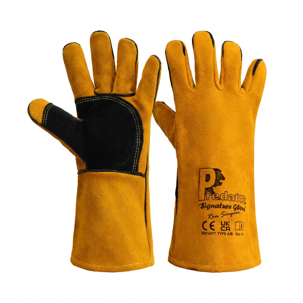 Predator Signature MIG Welding Gauntlet Gold Leather
