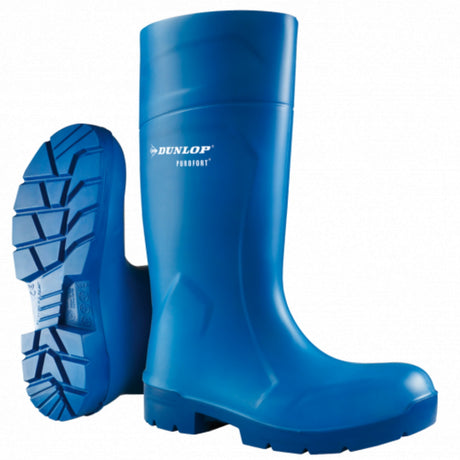FoodPro Blue Dunlop Purofort MultiGrip Safety Wellingtons