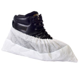 Supertouch CPE/PP Deluxe Overshoes White Blue Disposable Covers
