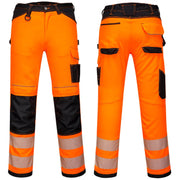 Ladies 2 Way Stretch Holster Pocket Work Trouser Hi Vis Orange